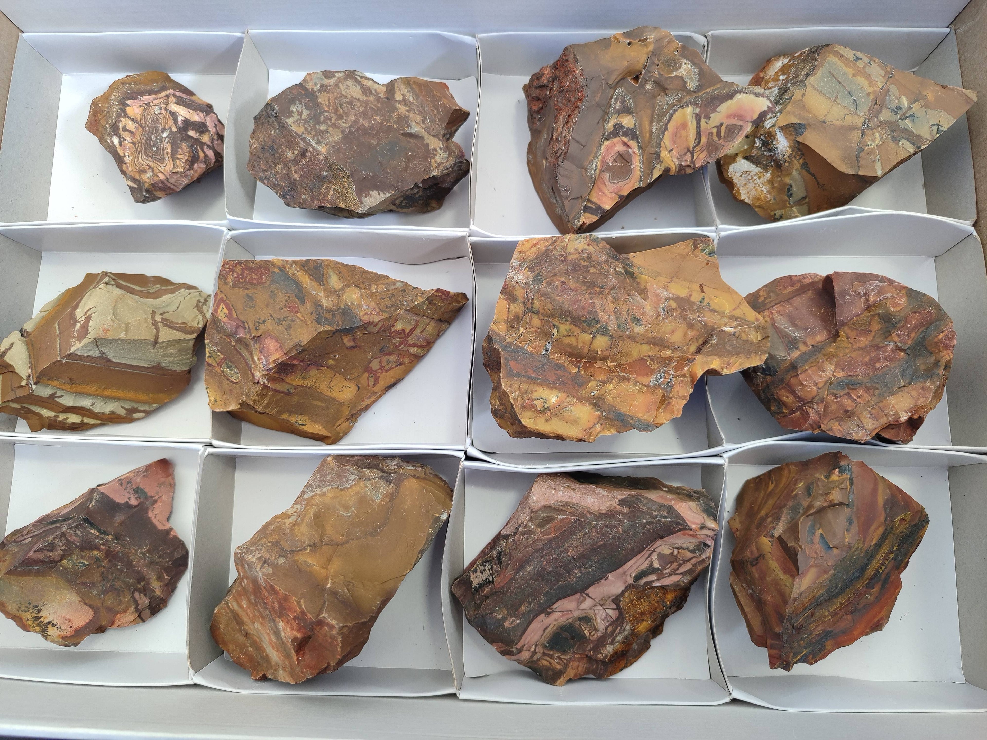 Natural Nguni Jasper Cobbed Specimens x 12 From Prieska, South Africa - Toprock Gemstones and Minerals 