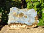 Polished On One Side 'Crazy Lace' Blue Lace Agate x 3 From Namibia - Toprock Gemstones and Minerals 