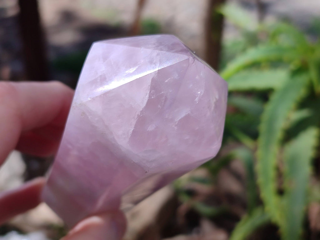Polished Double Terminated Rose Quartz Points x 2 From Madagascar - Toprock Gemstones and Minerals 