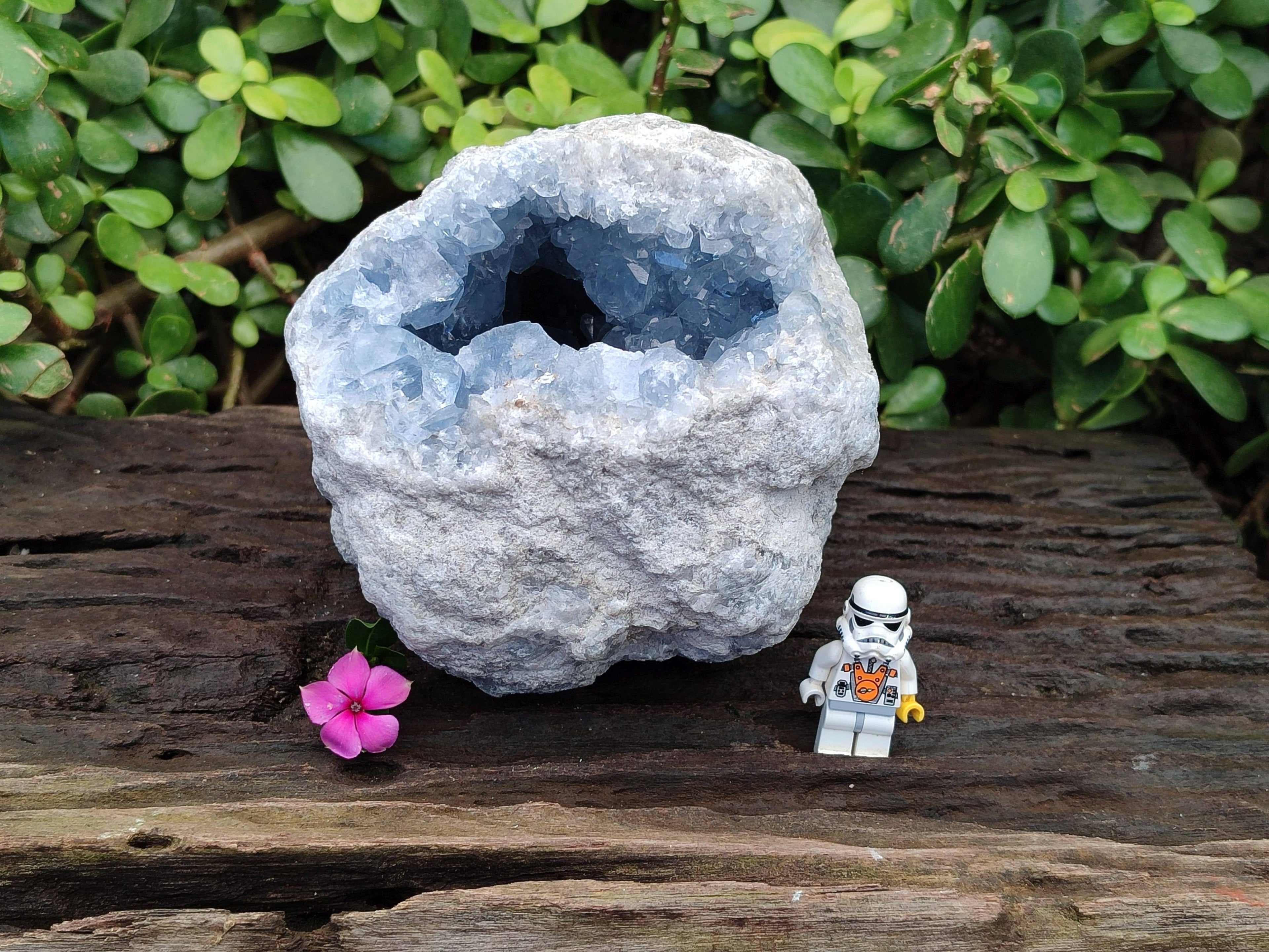Natural Blue Celestite Geode Specimen x 1 From Sakoany, Madagascar - Toprock Gemstones and Minerals 