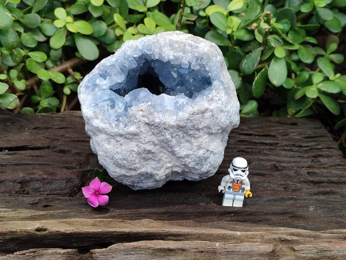 Natural Blue Celestite Geode Specimen x 1 From Sakoany, Madagascar - Toprock Gemstones and Minerals 