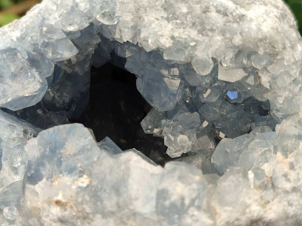 Natural Blue Celestite Geode Specimen x 1 From Sakoany, Madagascar - Toprock Gemstones and Minerals 