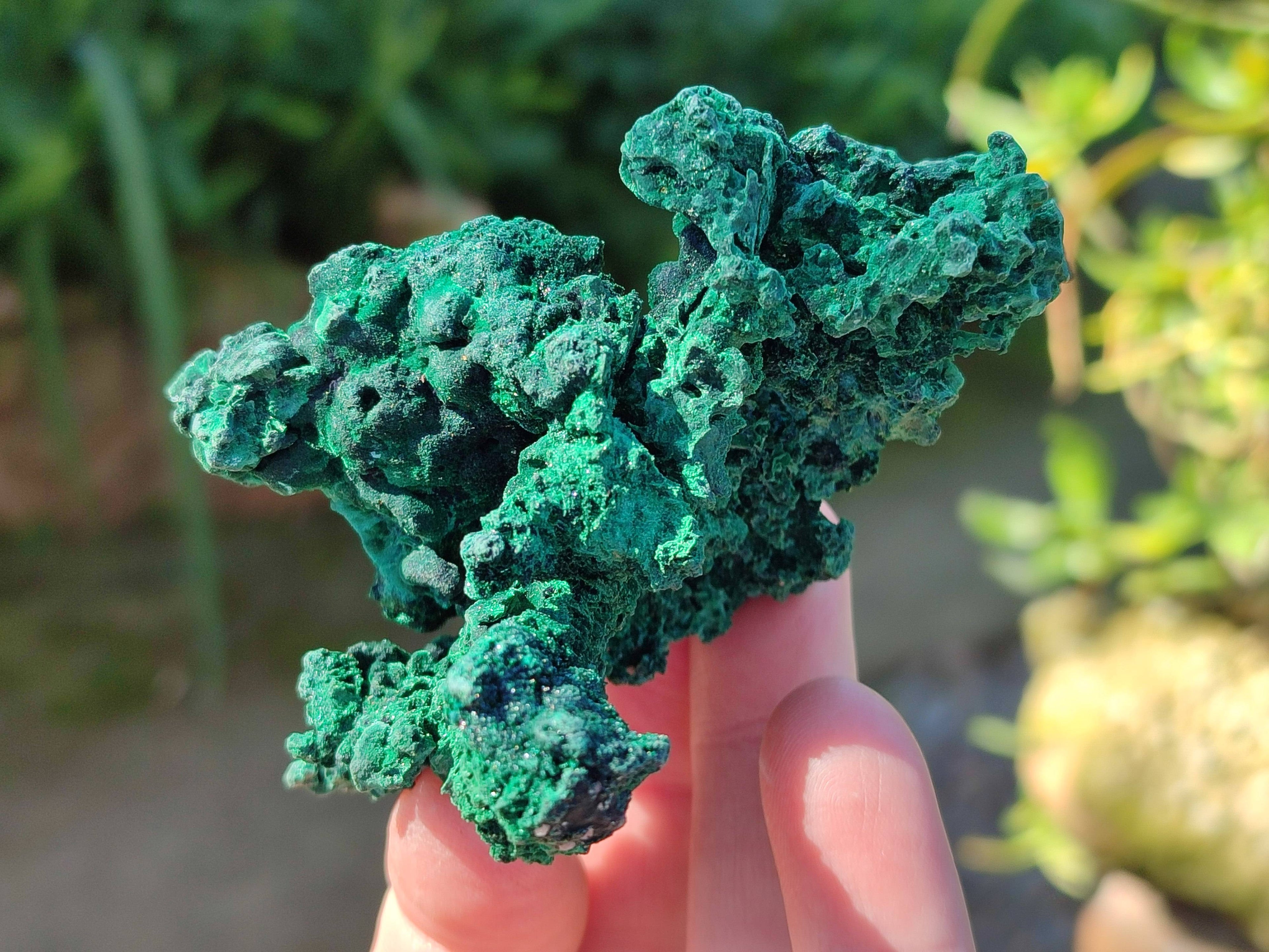 Natural Silky Malachite Specimens x 6 From Kasompe, Congo - Toprock Gemstones and Minerals 