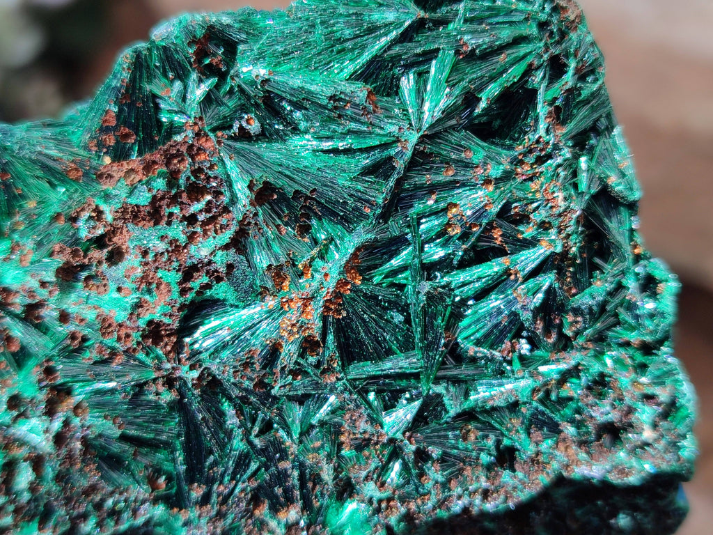 Natural Silky Malachite Specimens x 6 From Kasompe, Congo - Toprock Gemstones and Minerals 