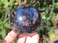 Polished Iolite Spheres x 2 From Ambatofinandrahana, Madagascar