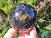 Polished Iolite Spheres x 2 From Ambatofinandrahana, Madagascar