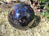 Polished Iolite Spheres x 2 From Ambatofinandrahana, Madagascar