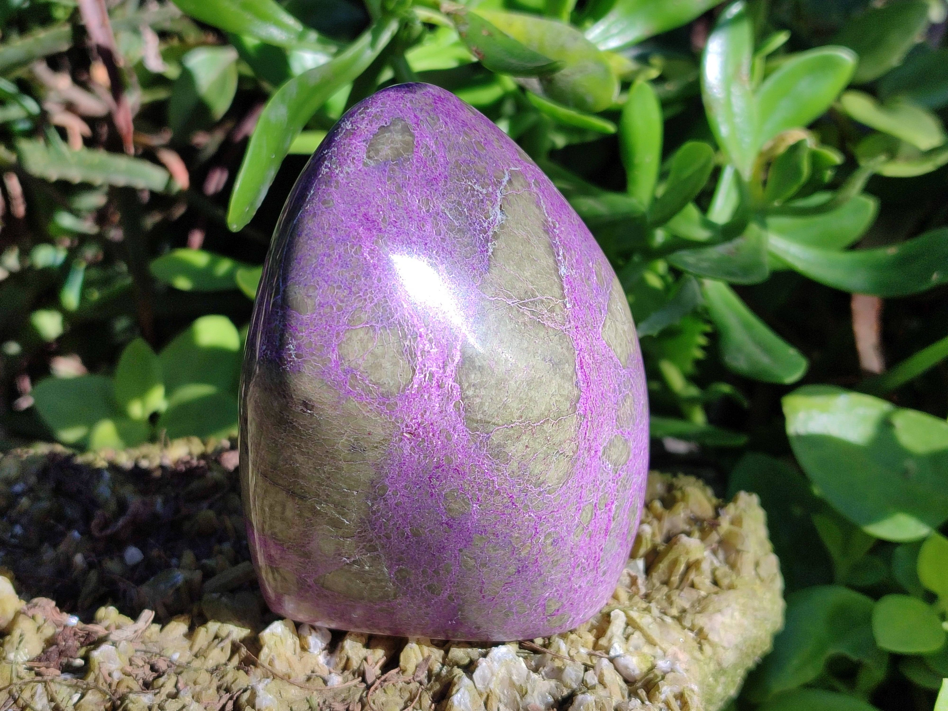 Polished Stichtite Standing Free Forms x 3 From Barberton, South Africa - Toprock Gemstones and Minerals 