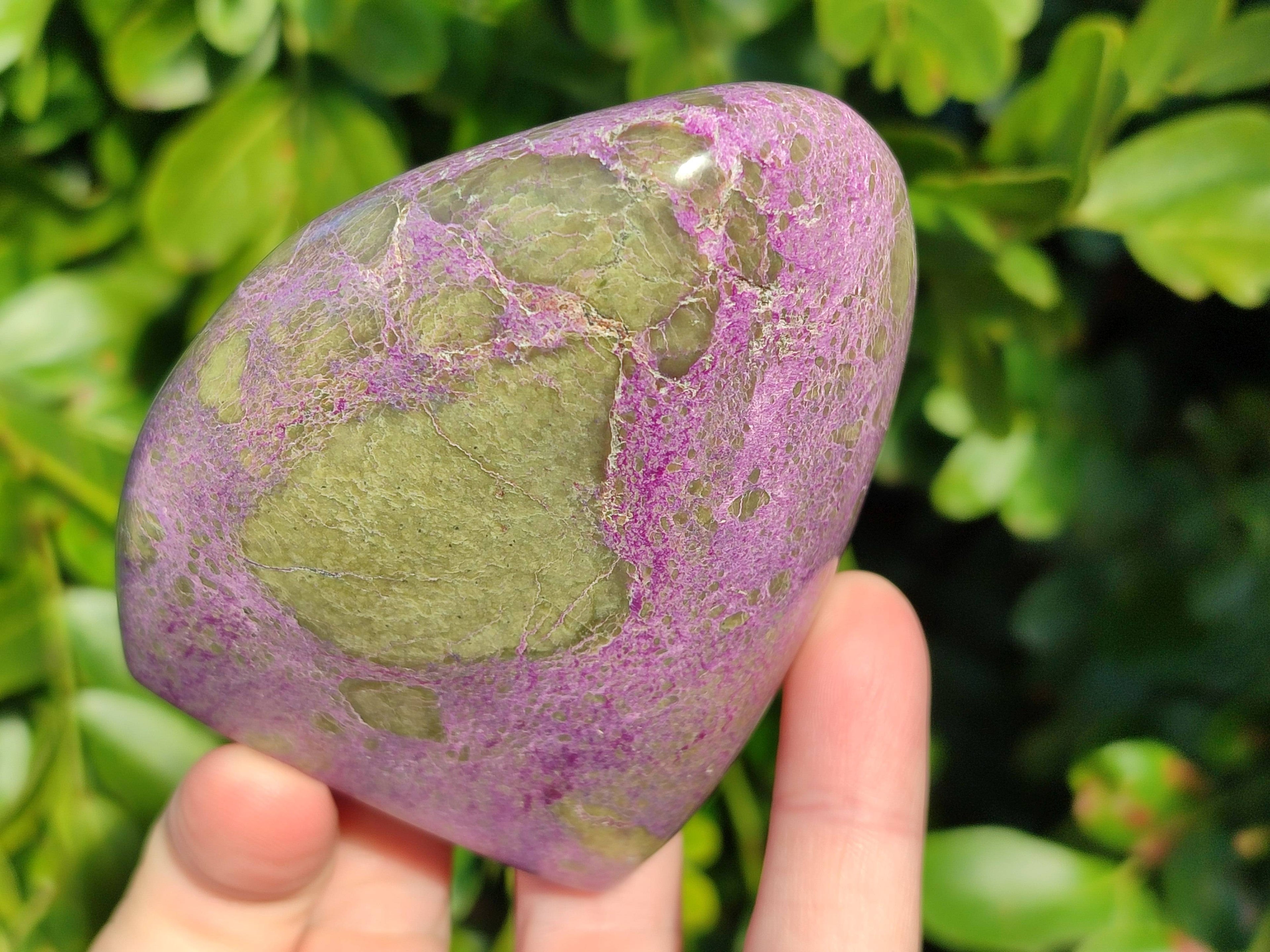 Polished Stichtite Standing Free Forms x 3 From Barberton, South Africa - Toprock Gemstones and Minerals 