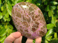 Polished Stichtite Standing Free Forms x 3 From Barberton, South Africa
