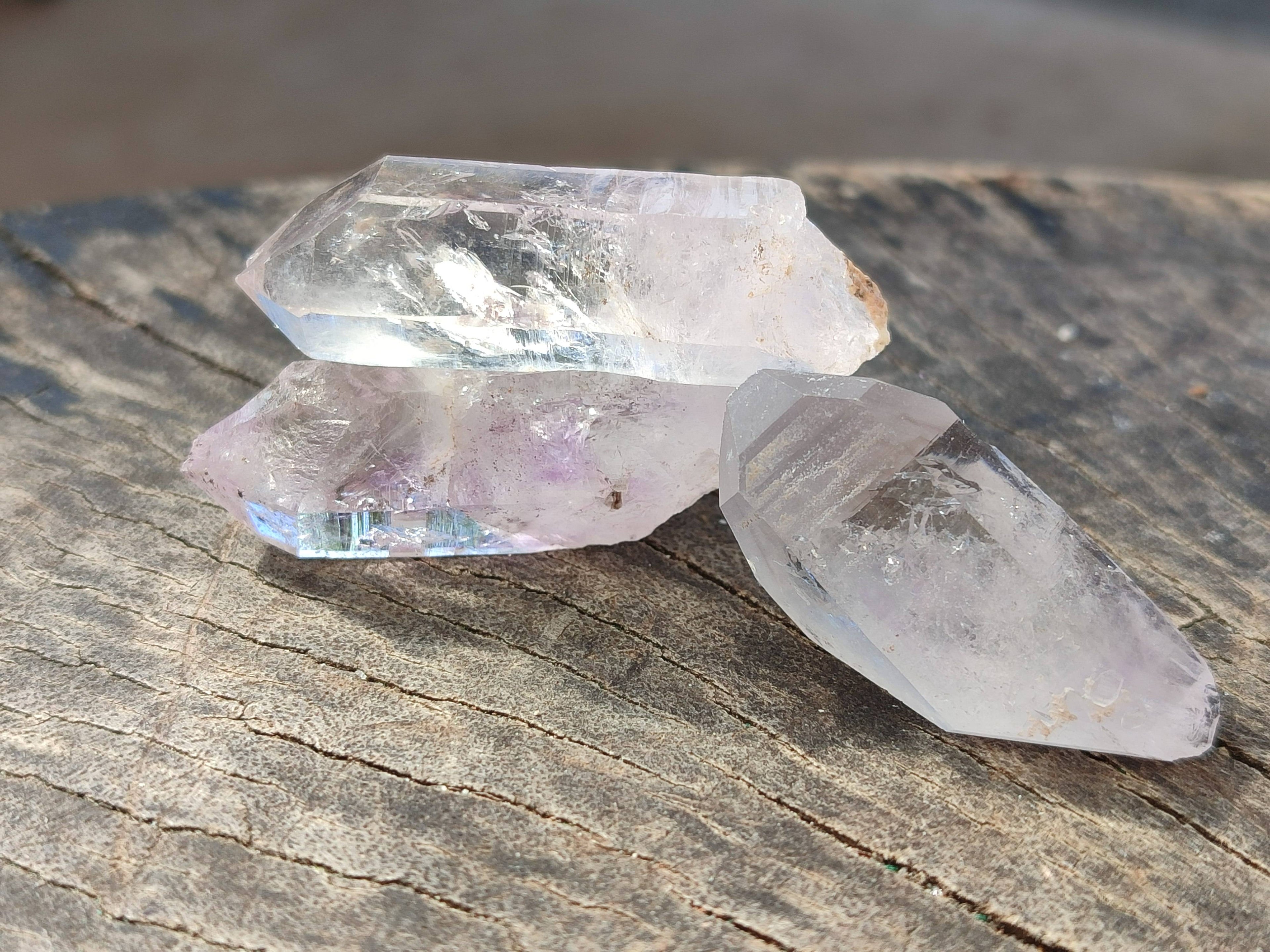 Natural Smokey Amethyst Quartz Crystals x 39 From Brandberg, Namibia - Toprock Gemstones and Minerals 