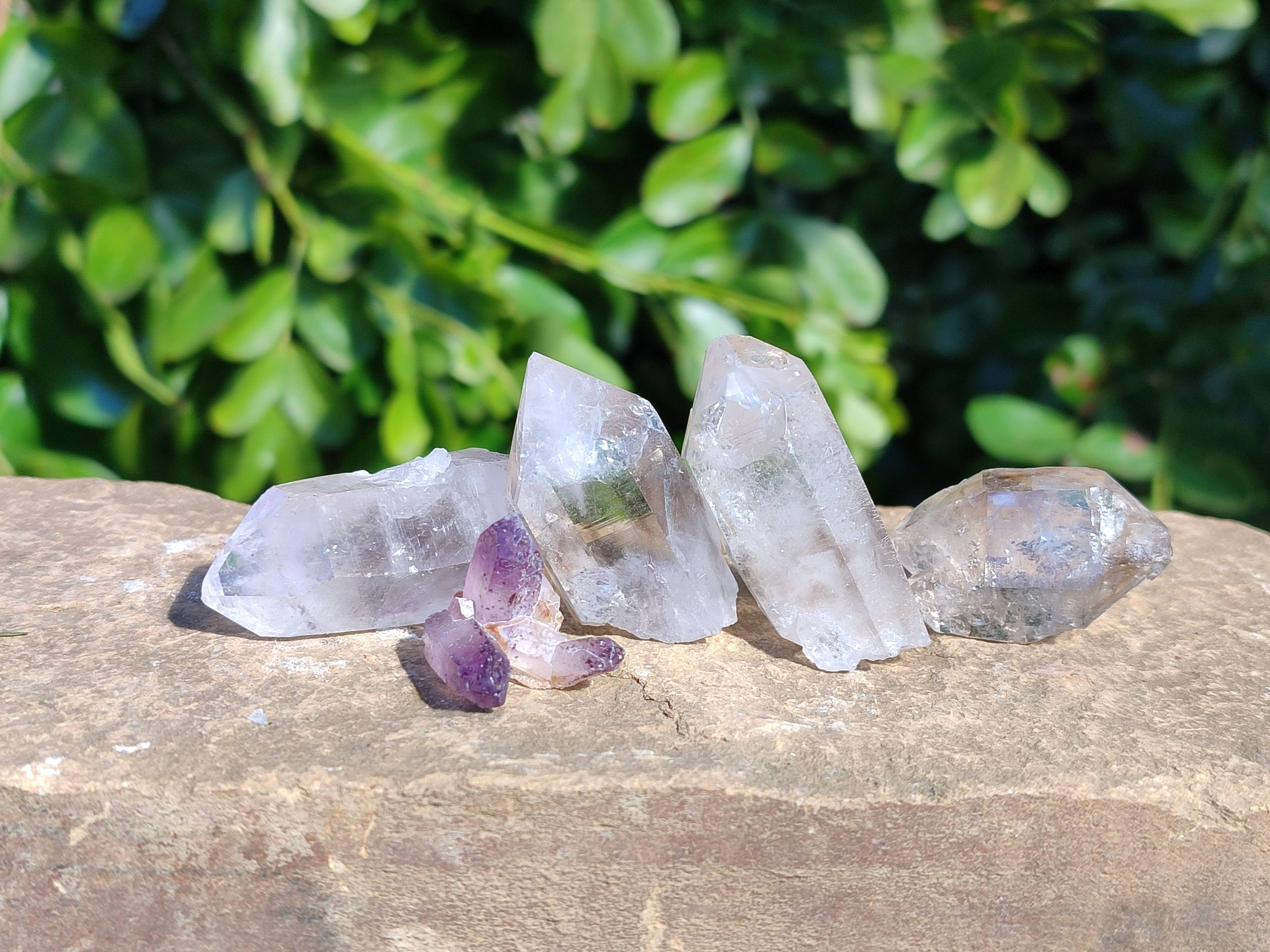 Natural Smokey Amethyst Quartz Crystals x 39 From Brandberg, Namibia - Toprock Gemstones and Minerals 