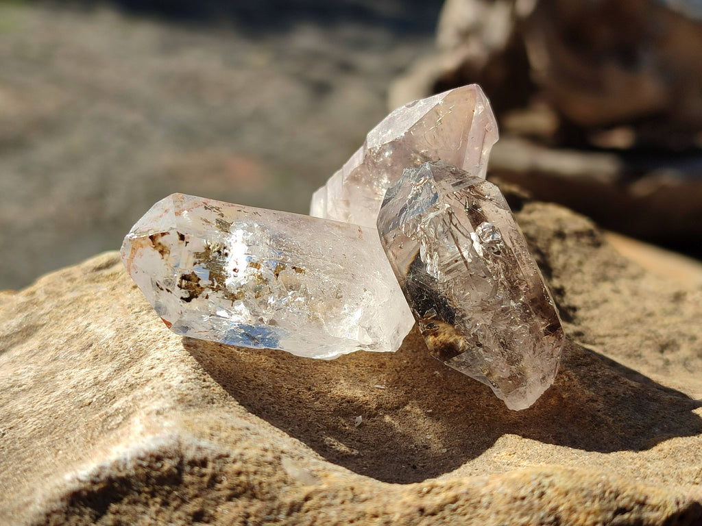 Natural Smokey Amethyst Quartz Crystals x 39 From Brandberg, Namibia - Toprock Gemstones and Minerals 