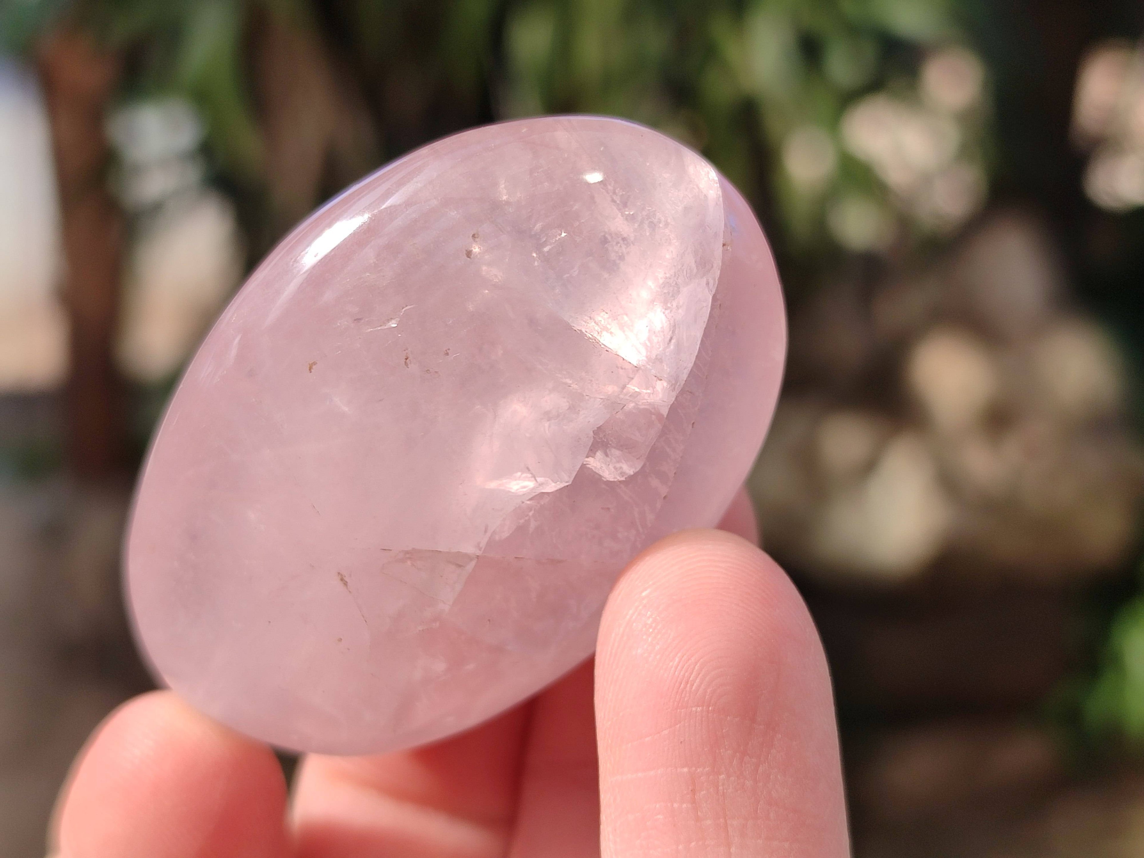 Polished Rose Quartz Palm Stones x 20 Madagascar - Toprock Gemstones and Minerals 
