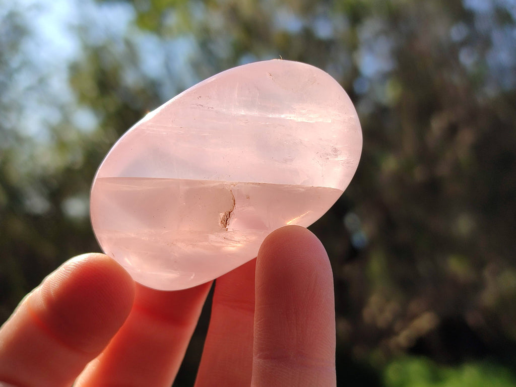 Polished Rose Quartz Palm Stones x 20 Madagascar - Toprock Gemstones and Minerals 