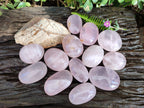 Polished Rose Quartz Palm Stones x 20 Madagascar - Toprock Gemstones and Minerals 