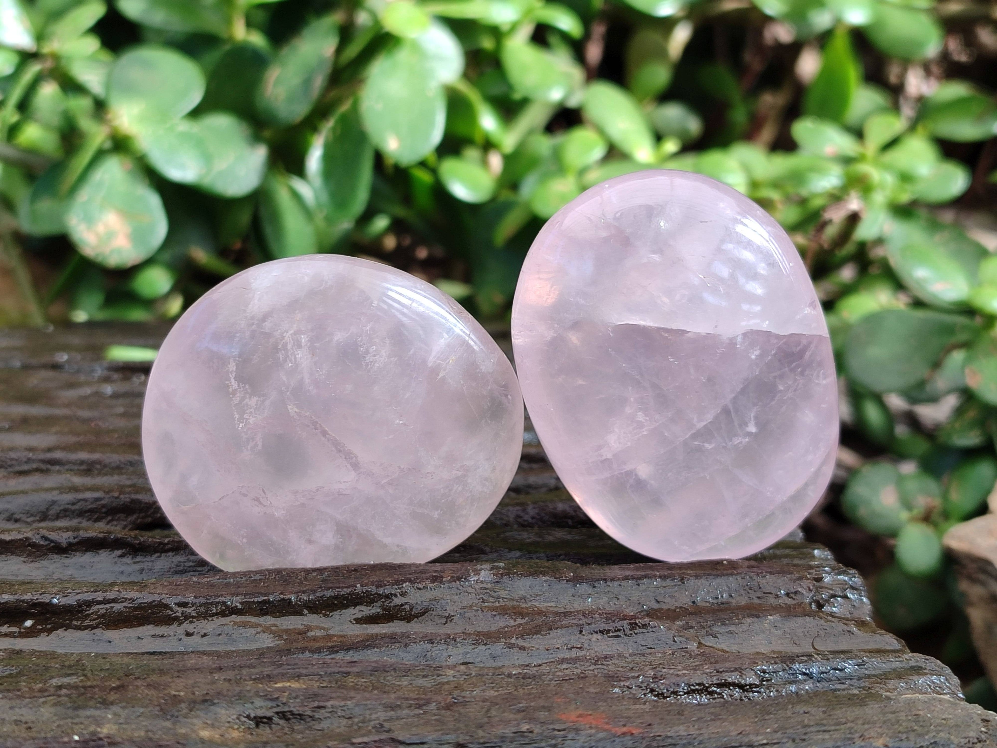 Polished Rose Quartz Palm Stones x 20 Madagascar - Toprock Gemstones and Minerals 