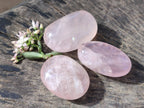 Polished Rose Quartz Palm Stones x 20 Madagascar - Toprock Gemstones and Minerals 