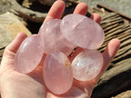 Polished Rose Quartz Palm Stones x 20 Madagascar - Toprock Gemstones and Minerals 