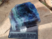 Polished On One Side Watermelon Fluorite x 3 From Uis, Namibia