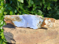 Polished On One Side 'Crazy' Blue Lace Agate x 6 From Namibia