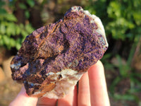Natural Metallic Purpurite Cobbed Specimens x 4 From Erongo, Namibia