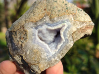 Natural Blue Lace Agate Geode Specimens x 24 From Nsanje, Malawi