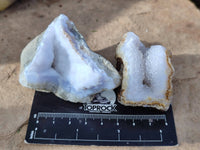 Natural Blue Lace Agate Geode Specimens x 24 From Nsanje, Malawi
