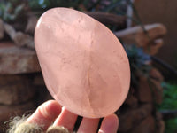 Polished Rose Quartz Standing Free Forms x 2 Madagascar - Toprock Gemstones and Minerals 