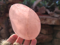 Polished Rose Quartz Standing Free Forms x 2 Madagascar - Toprock Gemstones and Minerals 
