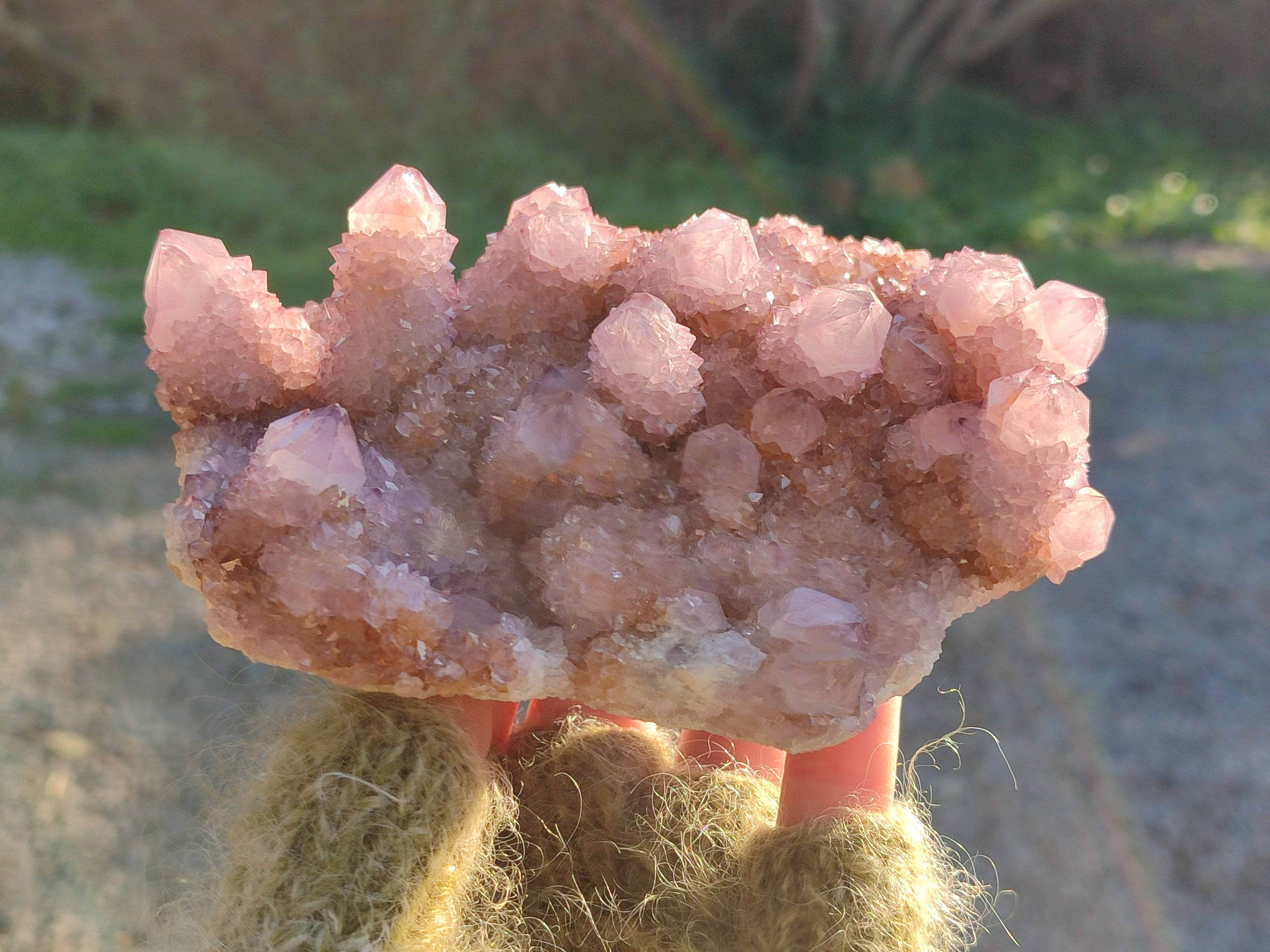 Natural Amethyst Spirit Quartz Clusters x 2 From Boekenhouthoek, South Africa - Toprock Gemstones and Minerals 