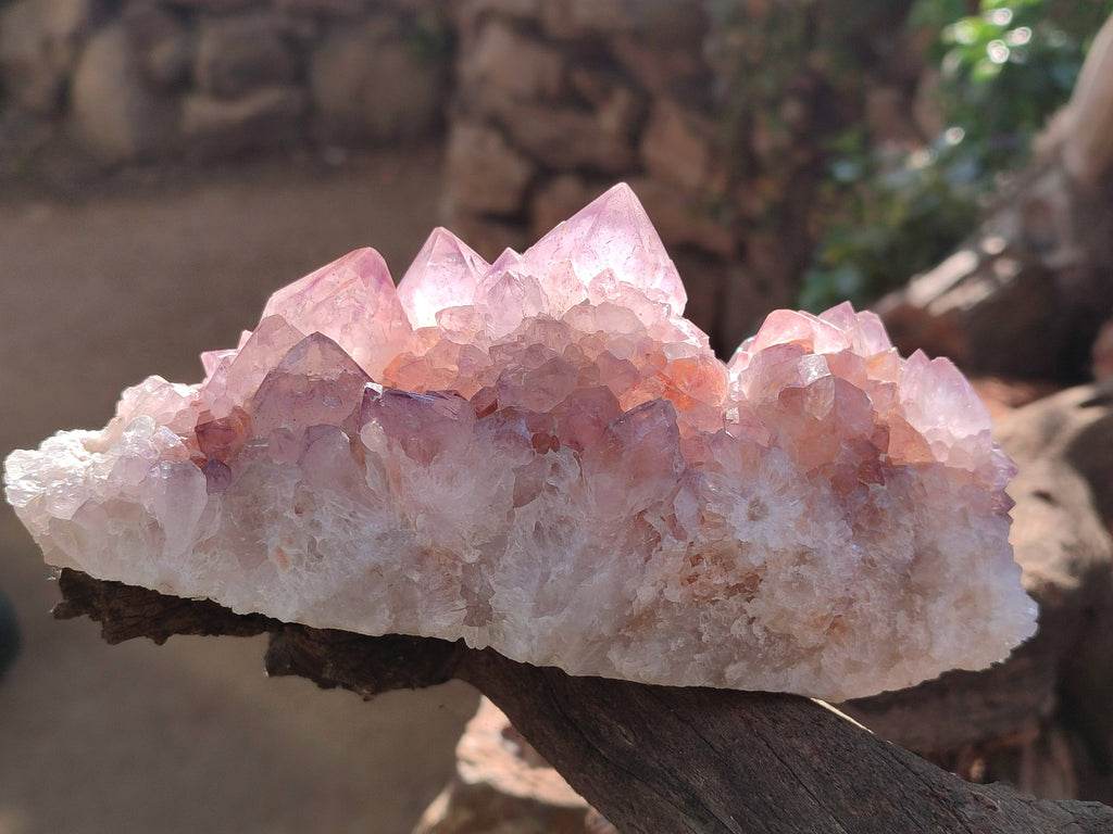 Natural Amethyst Spirit Quartz Clusters x 2 From Boekenhouthoek, South Africa - Toprock Gemstones and Minerals 