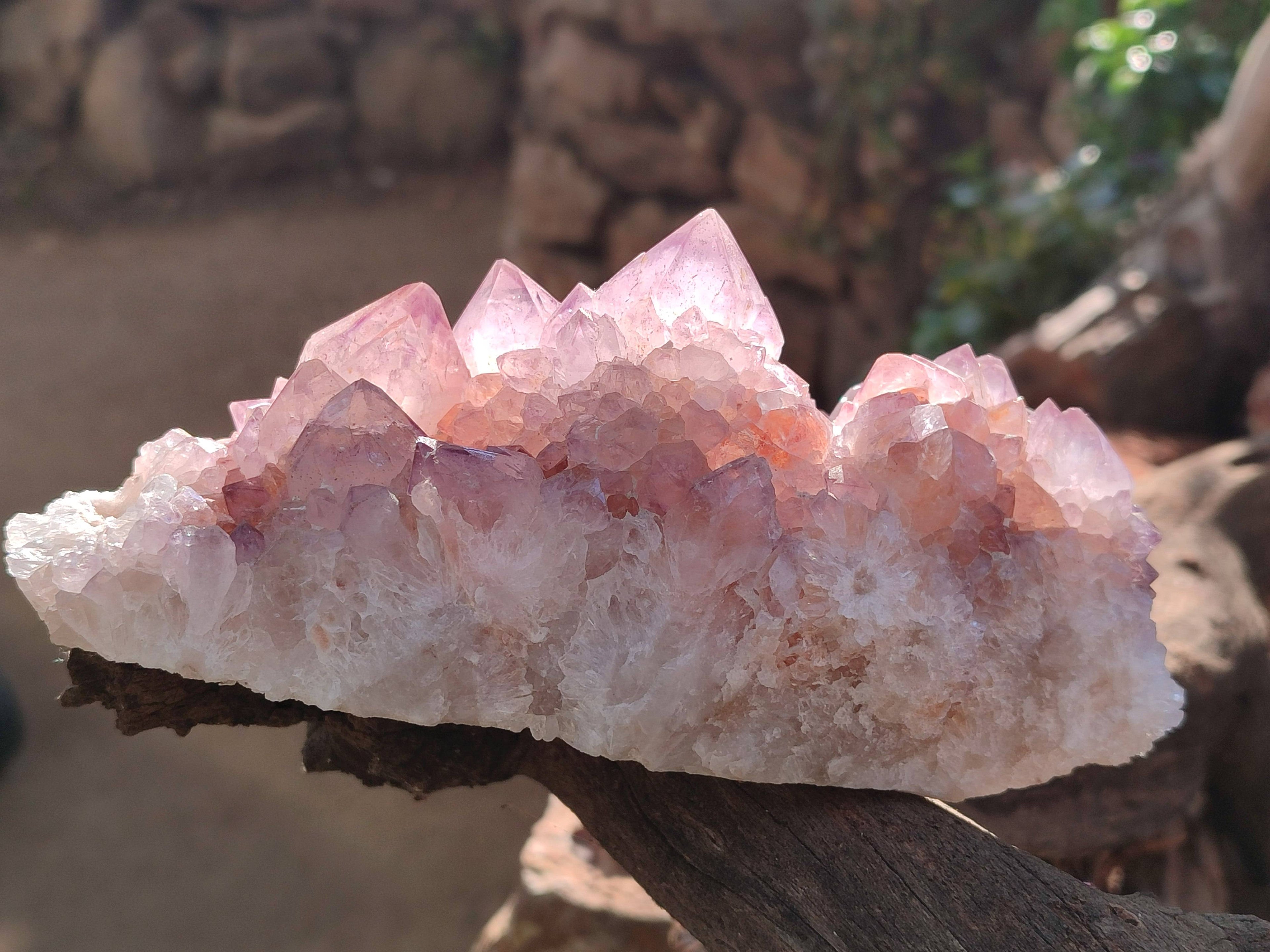 Natural Amethyst Spirit Quartz Clusters x 2 From Boekenhouthoek, South Africa - Toprock Gemstones and Minerals 