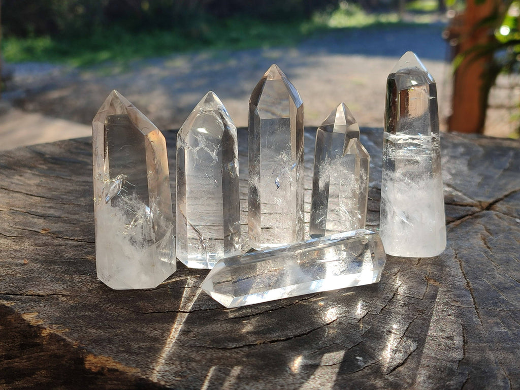 Polished Clear Quartz Crystals x 24 From Madagascar - Toprock Gemstones and Minerals 
