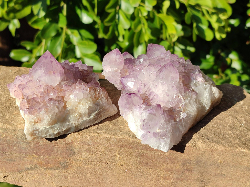 Natural Amethyst Spirit Quartz Clusters x 4 From Boekenhouthoek, South Africa - Toprock Gemstones and Minerals 