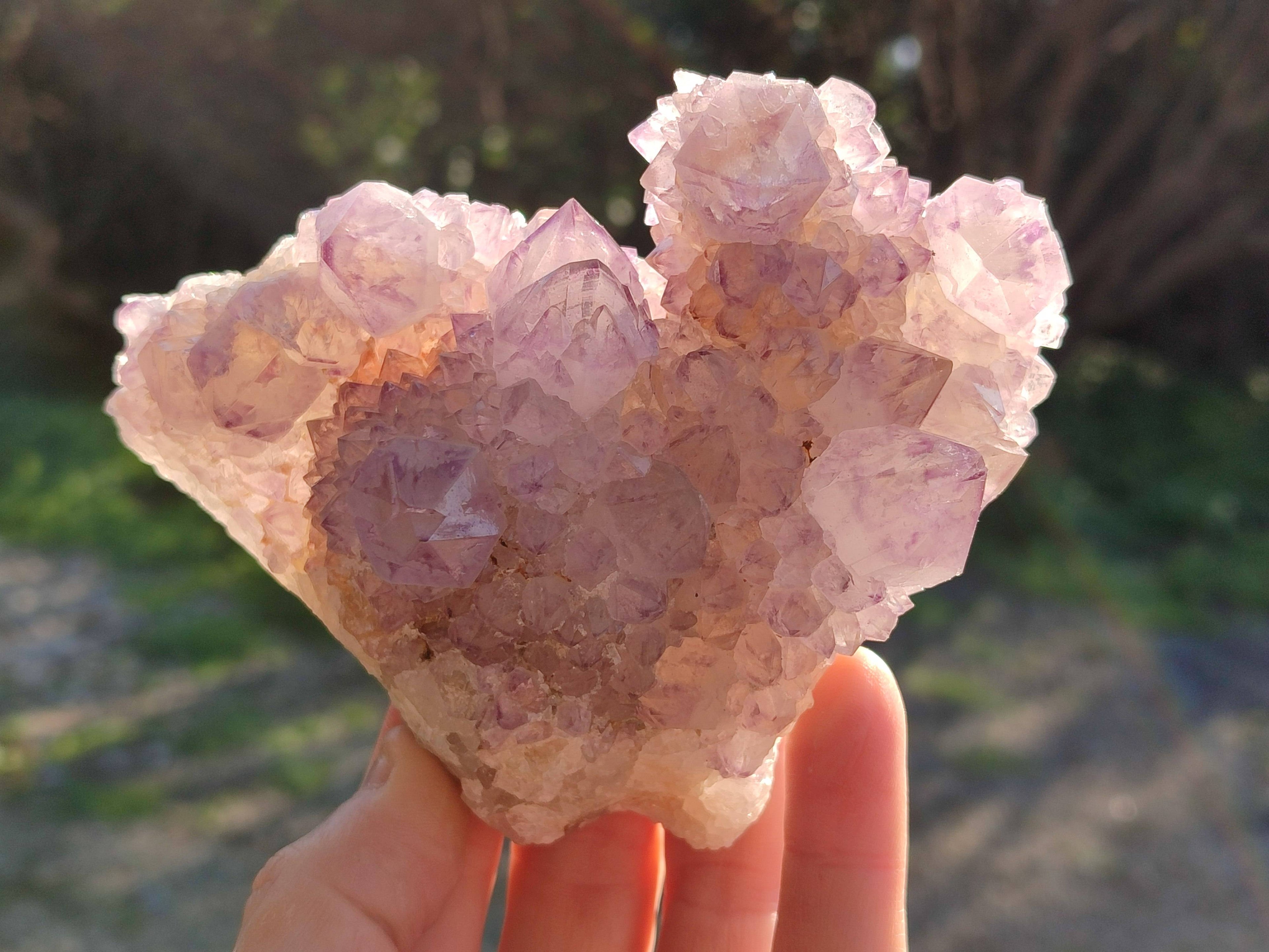 Natural Amethyst Spirit Quartz Clusters x 4 From Boekenhouthoek, South Africa - Toprock Gemstones and Minerals 