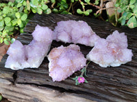 Natural Amethyst Spirit Quartz Clusters x 4 From Boekenhouthoek, South Africa