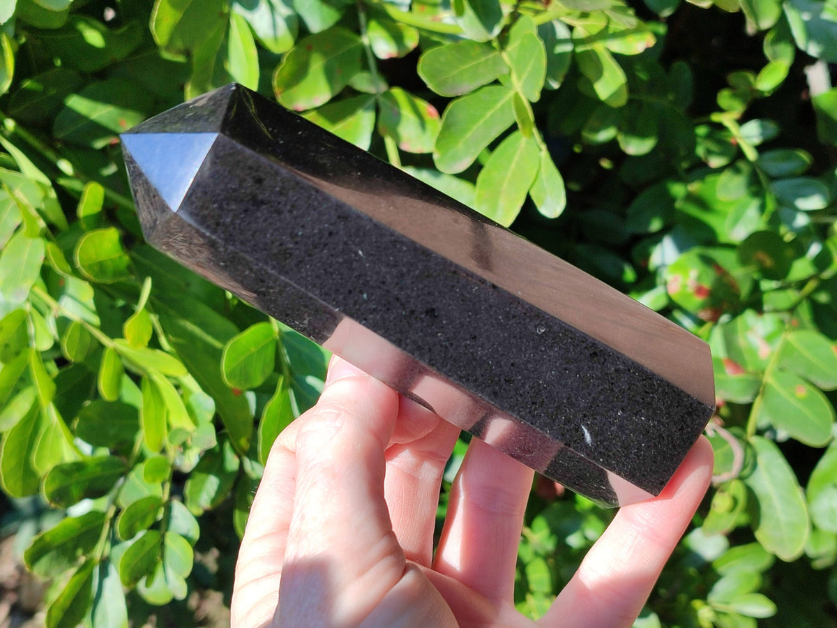 Polished Black Basalt Points x 4 From Madagascar - Toprock Gemstones and Minerals 