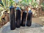 Polished Black Basalt Points x 4 From Madagascar - Toprock Gemstones and Minerals 