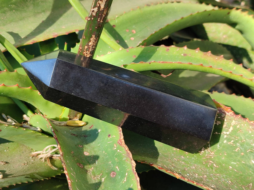 Polished Black Basalt Points x 4 From Madagascar - Toprock Gemstones and Minerals 