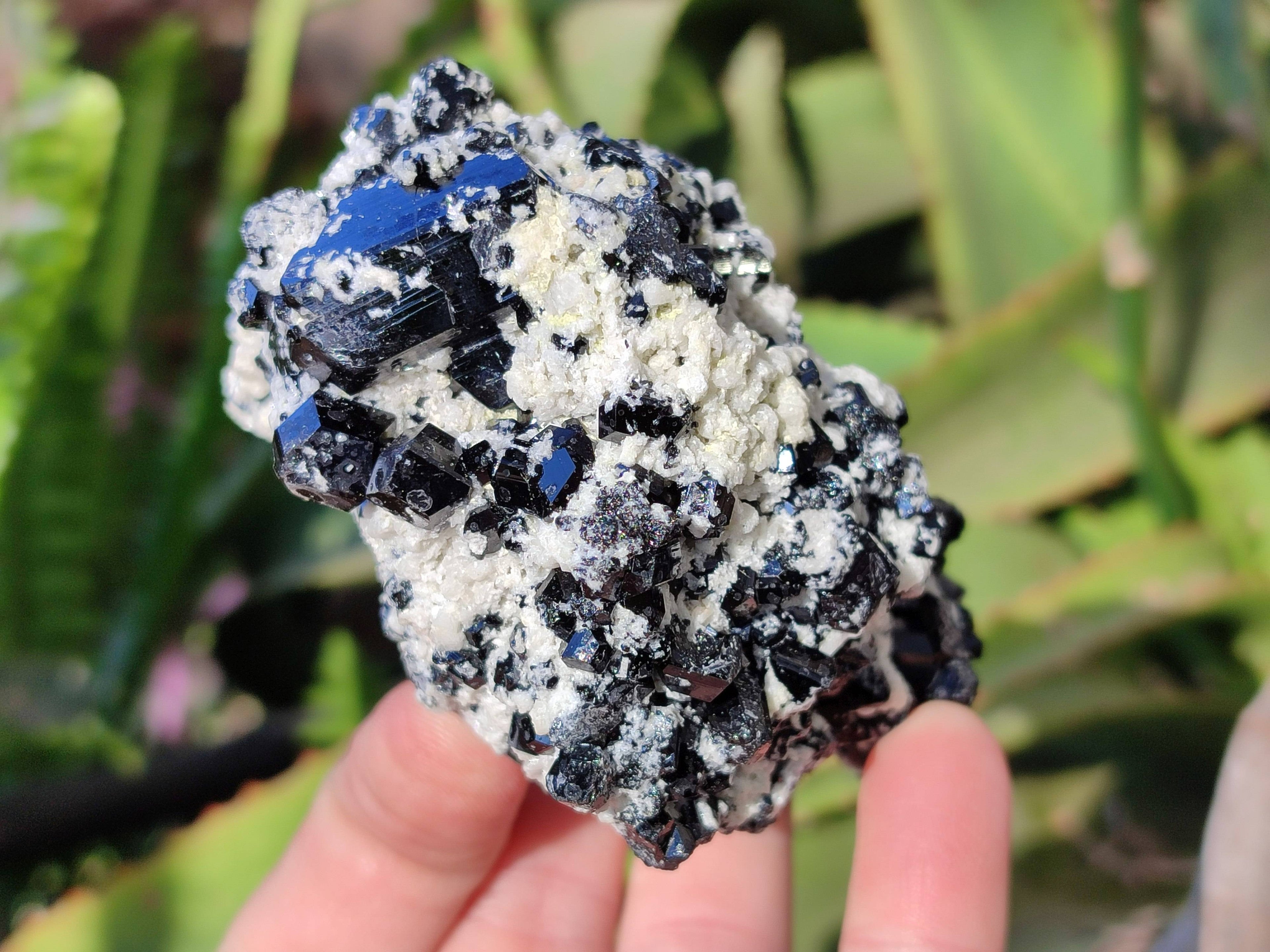 Natural Schorl Black Tourmaline Specimens x 4 From Erongo, Namibia - Toprock Gemstones and Minerals 