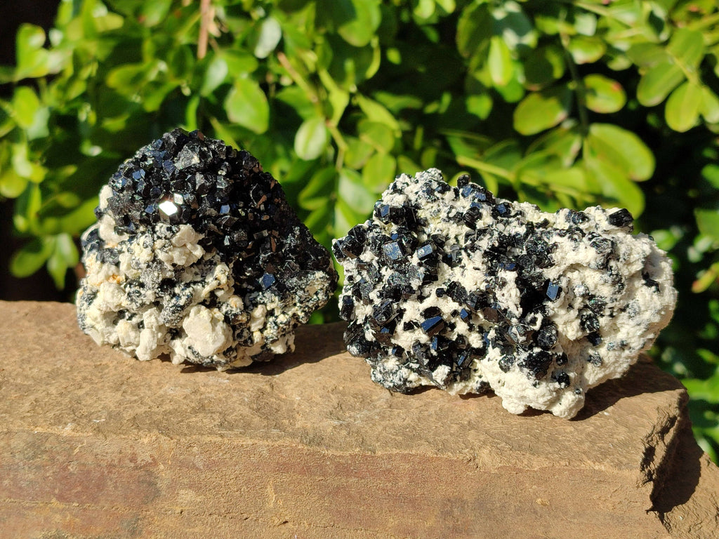 Natural Schorl Black Tourmaline Specimens x 4 From Erongo, Namibia - Toprock Gemstones and Minerals 