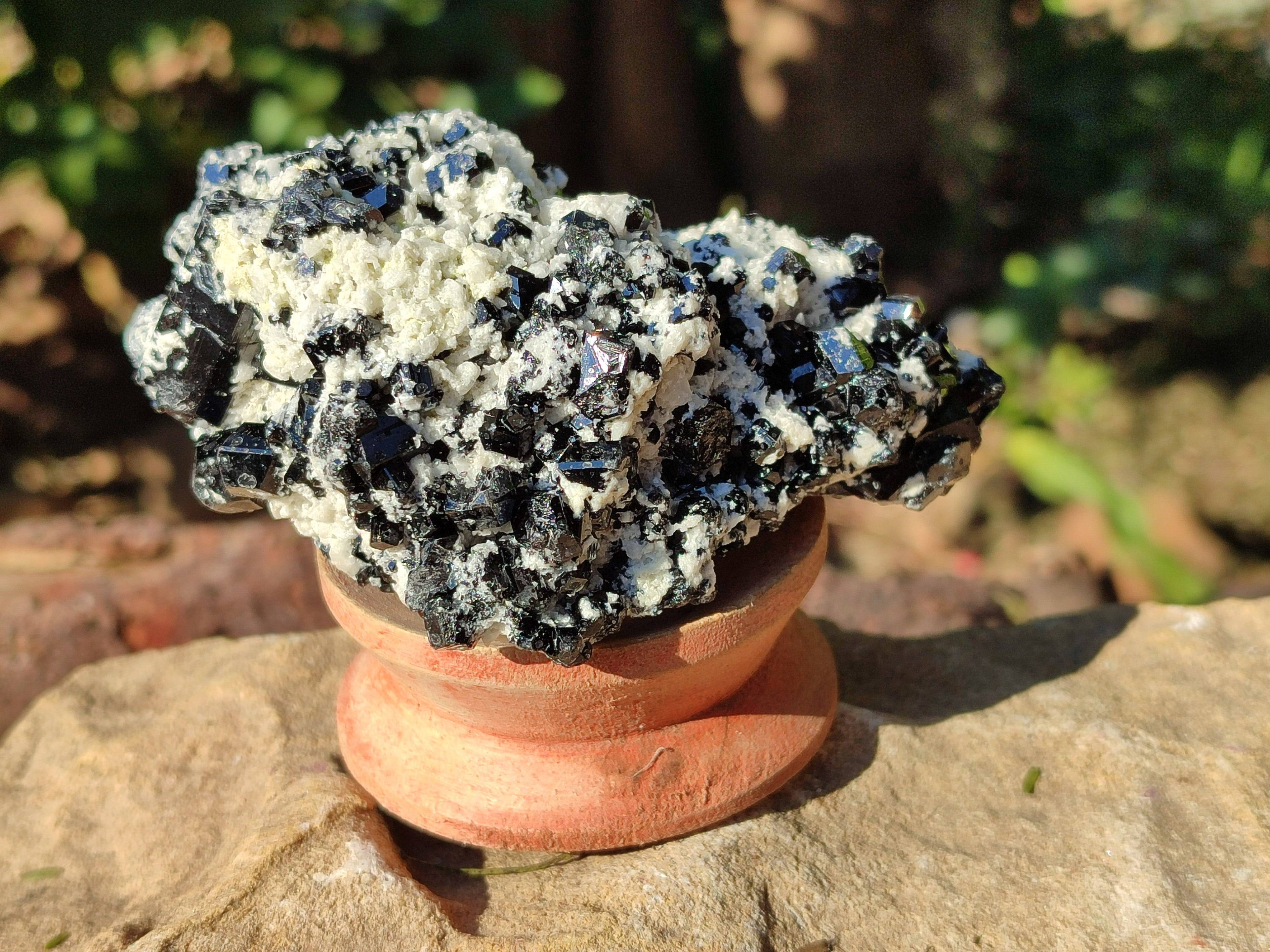 Natural Schorl Black Tourmaline Specimens x 4 From Erongo, Namibia - Toprock Gemstones and Minerals 
