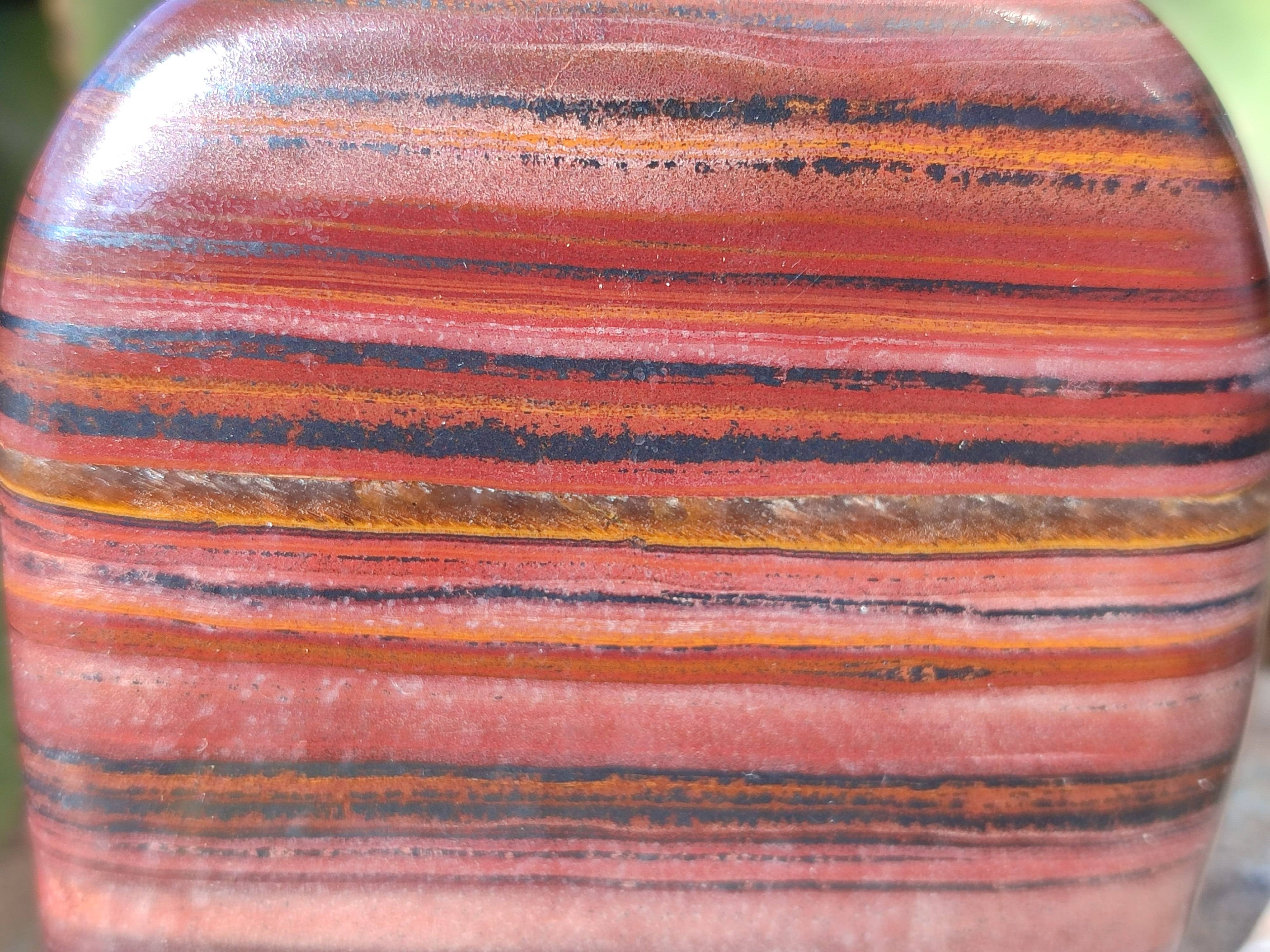 Polished Banded Tiger Iron Standing Free Forms x 3 From South Africa - Toprock Gemstones and Minerals 