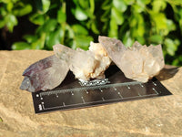 Natural Smokey Amethyst Quartz Crystals x 22 From Brandberg, Namibia