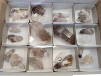 Natural Smokey Amethyst Quartz Crystals x 22 From Brandberg, Namibia