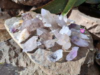 Natural Smokey Amethyst Quartz Crystals x 22 From Brandberg, Namibia