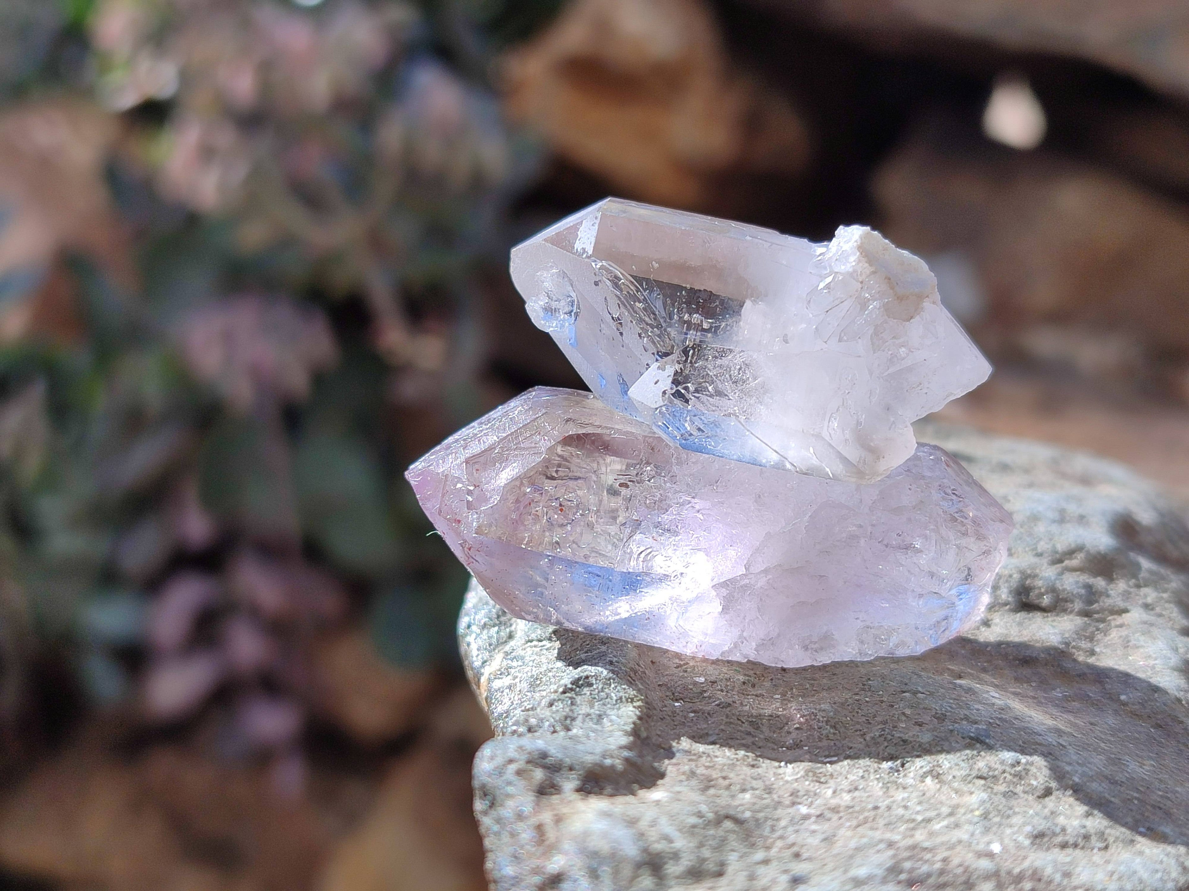 Natural Smokey Amethyst Quartz Crystals x 22 From Brandberg, Namibia - Toprock Gemstones and Minerals 