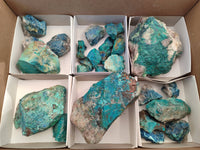 Natural Shattuckite with Chrysocolla Cobbed Specimens x 25 From Kaokoveld, Namibia