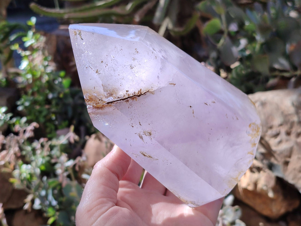 Natural Smokey Window Amethyst Crystal x 1 From Madagascar - Toprock Gemstones and Minerals 